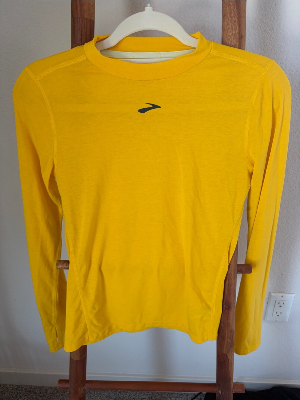 Brooks Yellow Long Sleeve Running Top